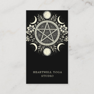 Holistic Celestial Sol Måne Black Visitkort