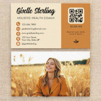 Holistic Health Coach Gult Orange QR Code Photo