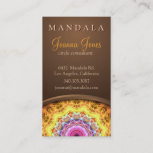 Holistic Mandala för brännhet passion Visitkort