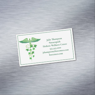 Holistic Medicine Hälsa Centre Naturopath Grönt Magnetiska Visitkort