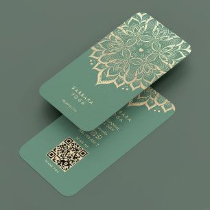 Holistic Personal Trainer Elegant Blue Mandala Visitkort