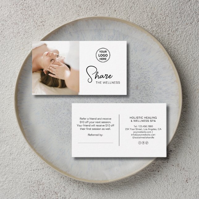 Holistic Therapist Health Coach Rabattkort (Holistic Therapist Health Coach Referral Card)