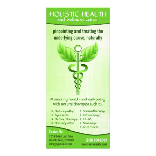 Holistic vård- alternativ medicinCaduceus Reklamkort