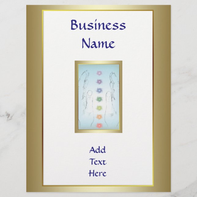 Holistisk Händer vid enkelsidig läkning Reklamblad (Framsidan)