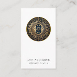 Holistisk kelestial Sol Måne Guld Black Visitkort