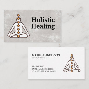 Holistisk läkning Yoga Sitta Pose Chakras Visitkort