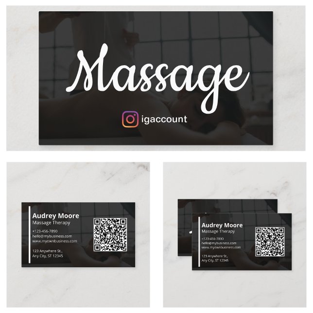Holistisk massagebehandling visitkort (Holistic Massage Therapy Business Card
)