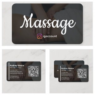 Holistiska Terapi Massage Tjänster Elegant Modernt Visitkort