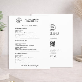 Holistiska välbefinnandetjänster Minimalistisk men Reklamblad