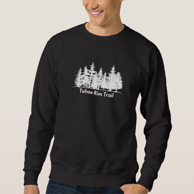 Hölja Taférim Trail White Forests Träd Lång Ärmad Tröja (Framsida)