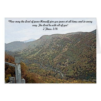 Höljande genom bergen 2 Thess 3:16 Hälsningskort