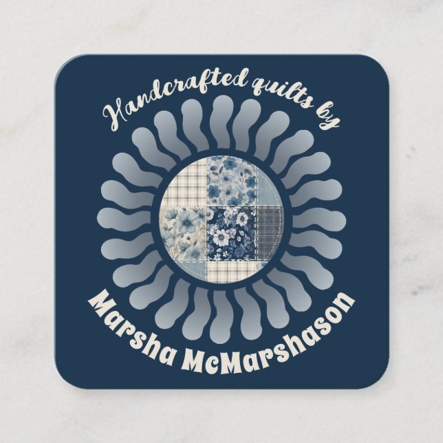 Höljande lyftande sömlösa sjömansfartyg i sol fyrkantigt visitkort (Framsida)