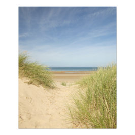 Holkham Beach Genom sanddynerna Norfolk Fototryck