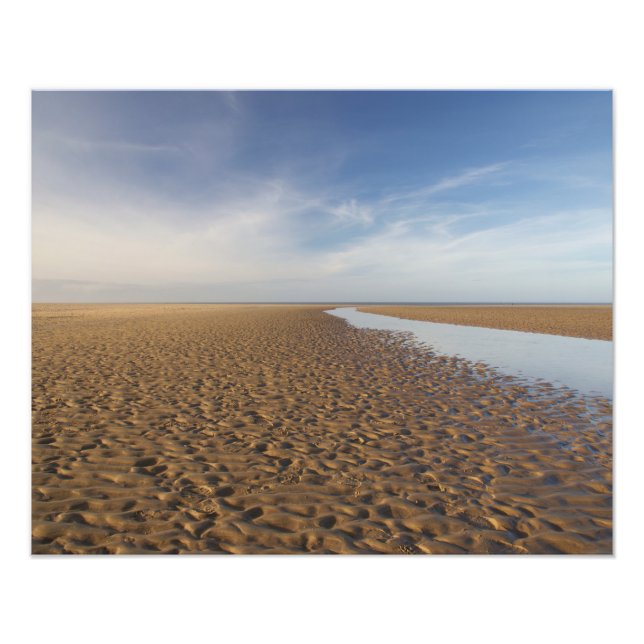 Holkham Beach Norfolk Minimalist Coastal Landscape Fototryck (Framsidan)