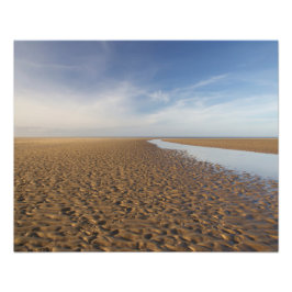 Holkham Beach Norfolk minimalistisk kustlandskap Fototryck