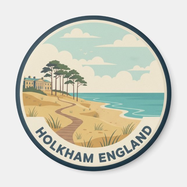 Holkham Norfolk England Travel Magnet (Framsidan)