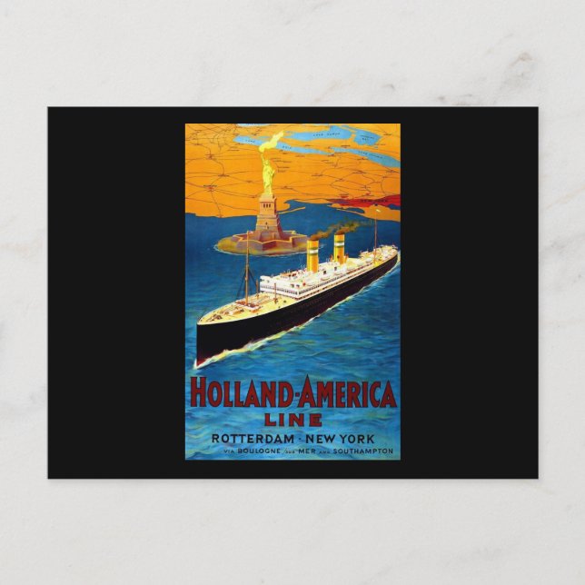 Holland America Line Rotterdam New York Vykort (Framsida)