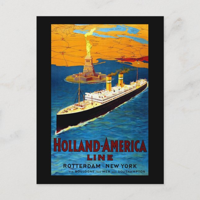 Holland America Line Rotterdam New York Vykort (Framsida)