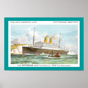 Holland Amerika linjes Rotterdam av 1908 Poster