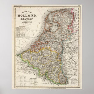 Holland Belgien, Luxembourg Poster