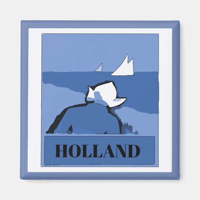 HOLLAND,Blue Dutch,change text Magnet (Framsidan)