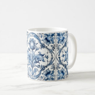 Holland Blue Tulip Mönster Kaffemugg