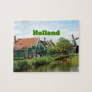 Holland: Byn Nederländska kvarn Pussel