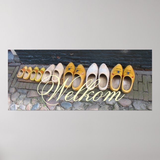 Holland Clogs Dutch Wooden Shoes Poster (Framsidan)