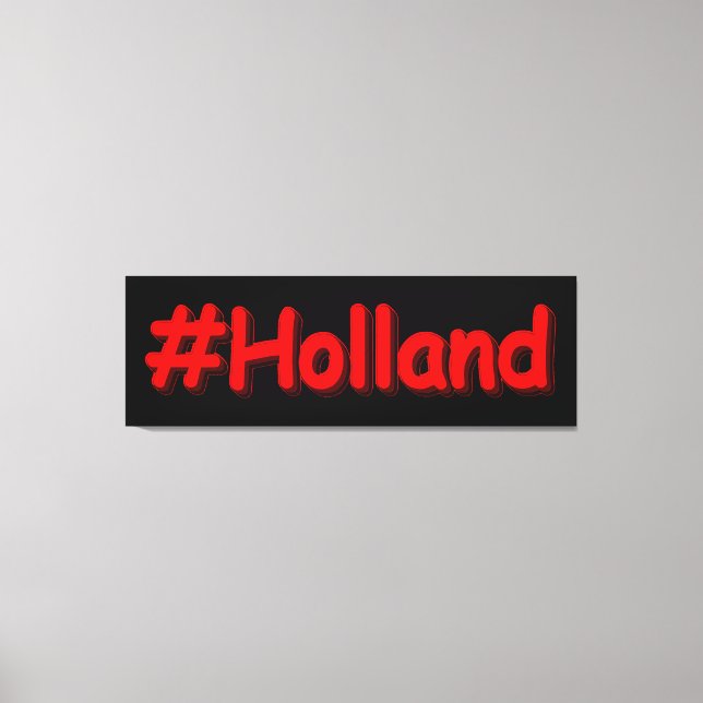 "#Holland" Cute Design. Köp nu Canvastryck (Framsida)