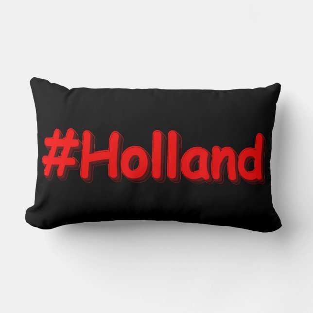 "#Holland" Cute Design. Köp nu Lumbarkudde (Framsida)
