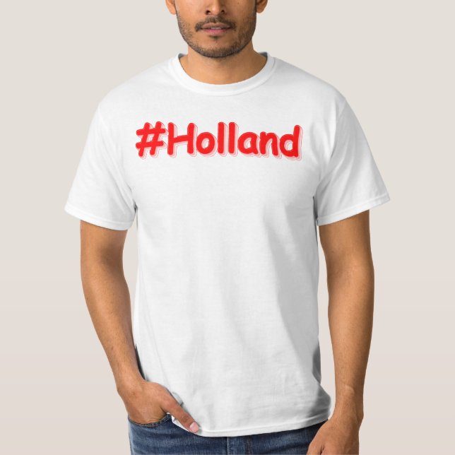 "#Holland" Cute Design. Köp nu T Shirt (Framsida)