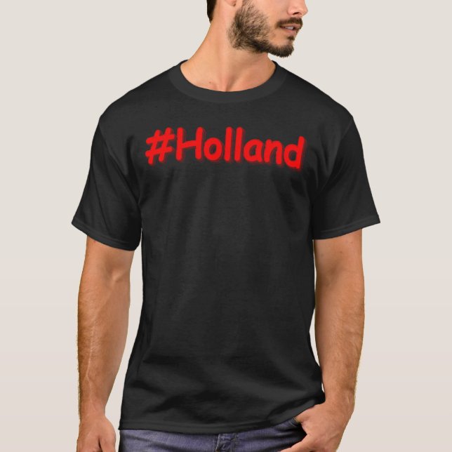 "#Holland" Cute Design. Köp nu T Shirt (Framsida)