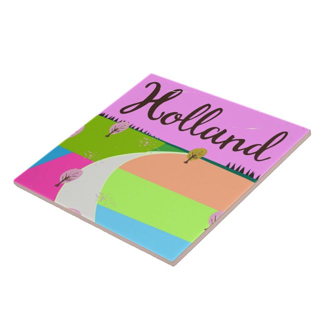 Holland fält resaffisch kakelplatta (Sidan)