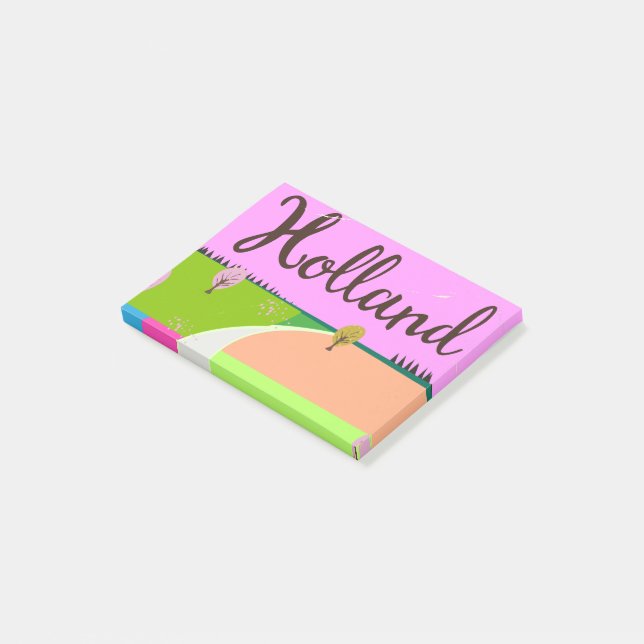 Holland fält resaffisch post-it block (Vinklad)