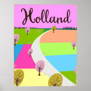 Holland fält reseaffisch poster