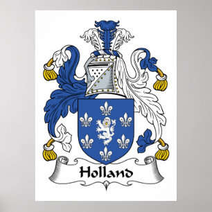Holland familjvapensköld poster