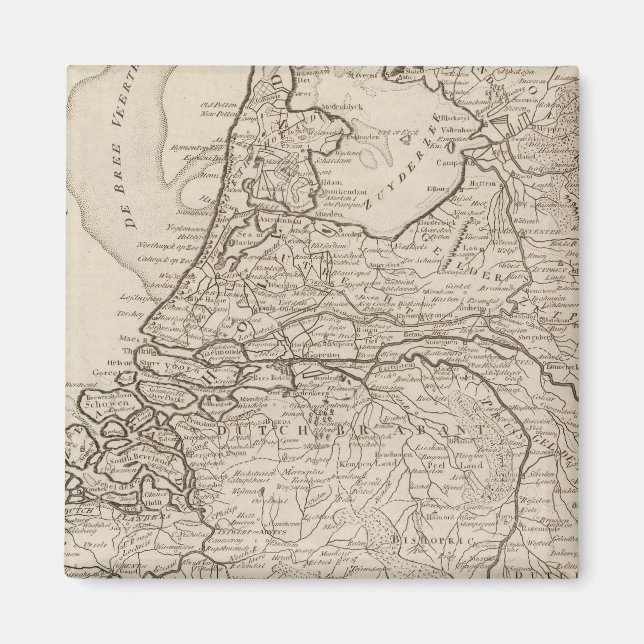 Holland, Friesland, Groningen, Overyssel Magnet (Framsidan)