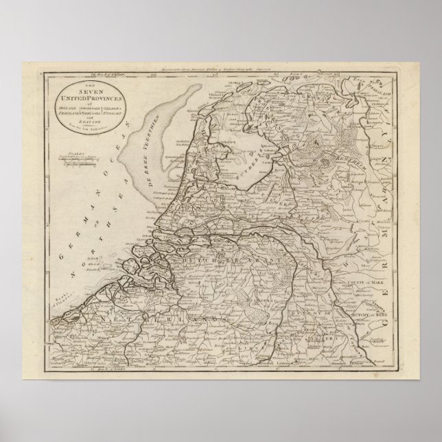 Holland, Friesland, Groningen, Overyssel Poster (Framsidan)