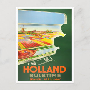 Holland glanstid för lökväxter vintage vykort