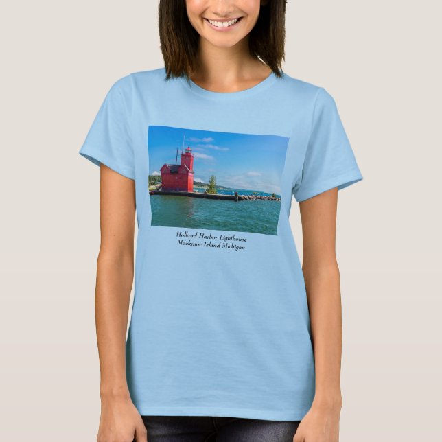 Holland Harbor Lighthouse T-Shirt (Framsida)