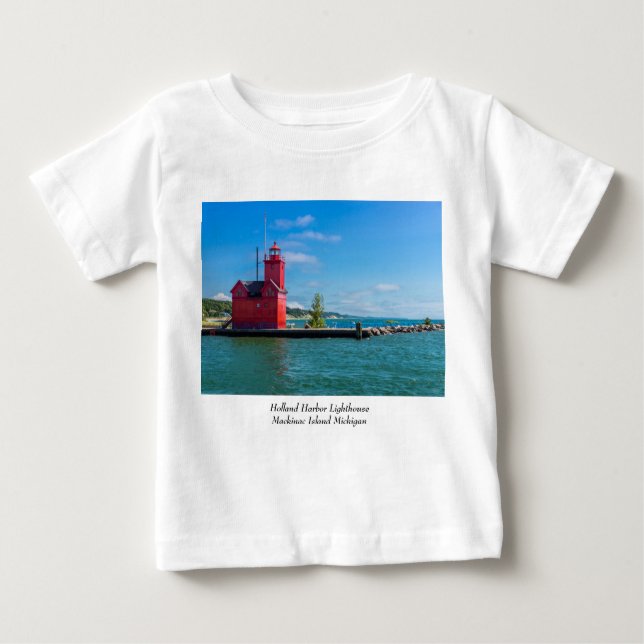 Holland Harbour Lighthouse Baby T-Shirt (Framsida)