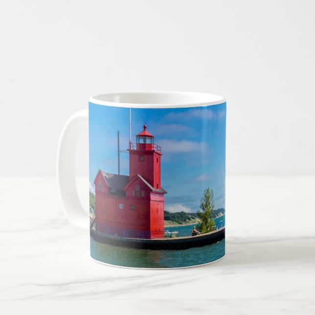 Holland Harbour Lighthouse Coffee Mugg (Framsida vänster)
