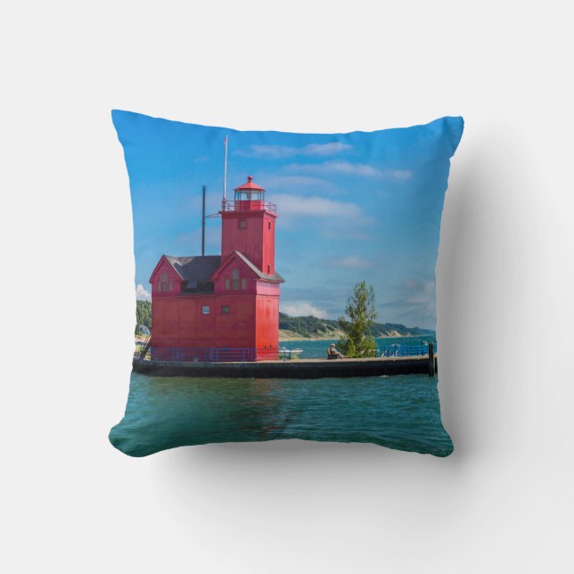 Holland Harbour Lighthouse Kudde (Framsida)