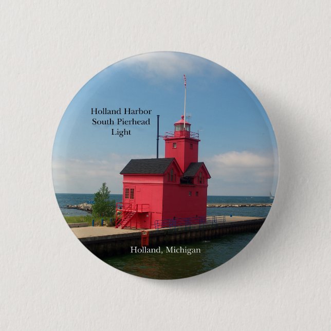 Holland Harbour South Pierhead Light 2011-knapp Knapp (Framsida)