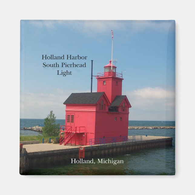 Holland Harbour South Pierhead Light 2011 magnet (Framsidan)
