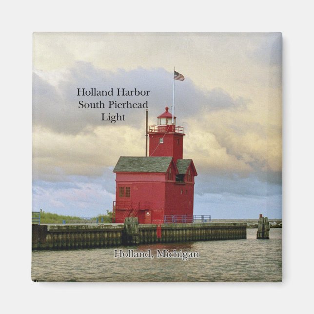 Holland Harbour South Pierhead Light magnet (Framsidan)