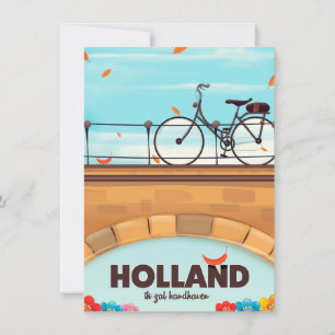 Holland "Ik zal handhaven" Bicycle-reseaffisch. Inbjudningar