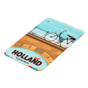Holland "Ik zal handhaven" Bicycle-reseaffisch. Magnet