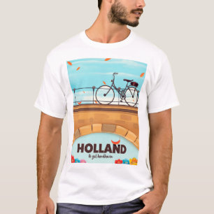Holland "Ik zal handhaven" Bicycle-reseaffisch. T Shirt