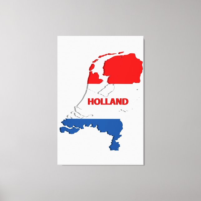 Holland karta canvastryck (Framsida)